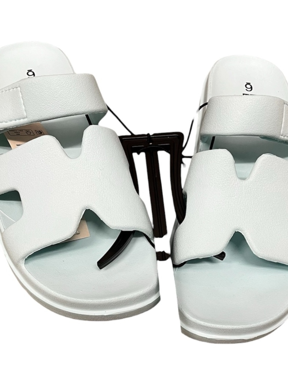 Women’s Light Blue Slide Sandals - Casual Comfort NWT